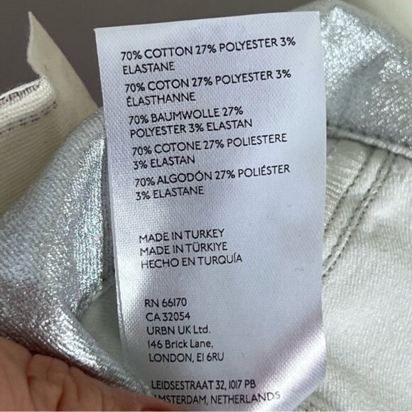 Free People We The Free Jayde Metallic Flare Jeans Size 30 NWT NEW High Rise - Picture 11 of 16